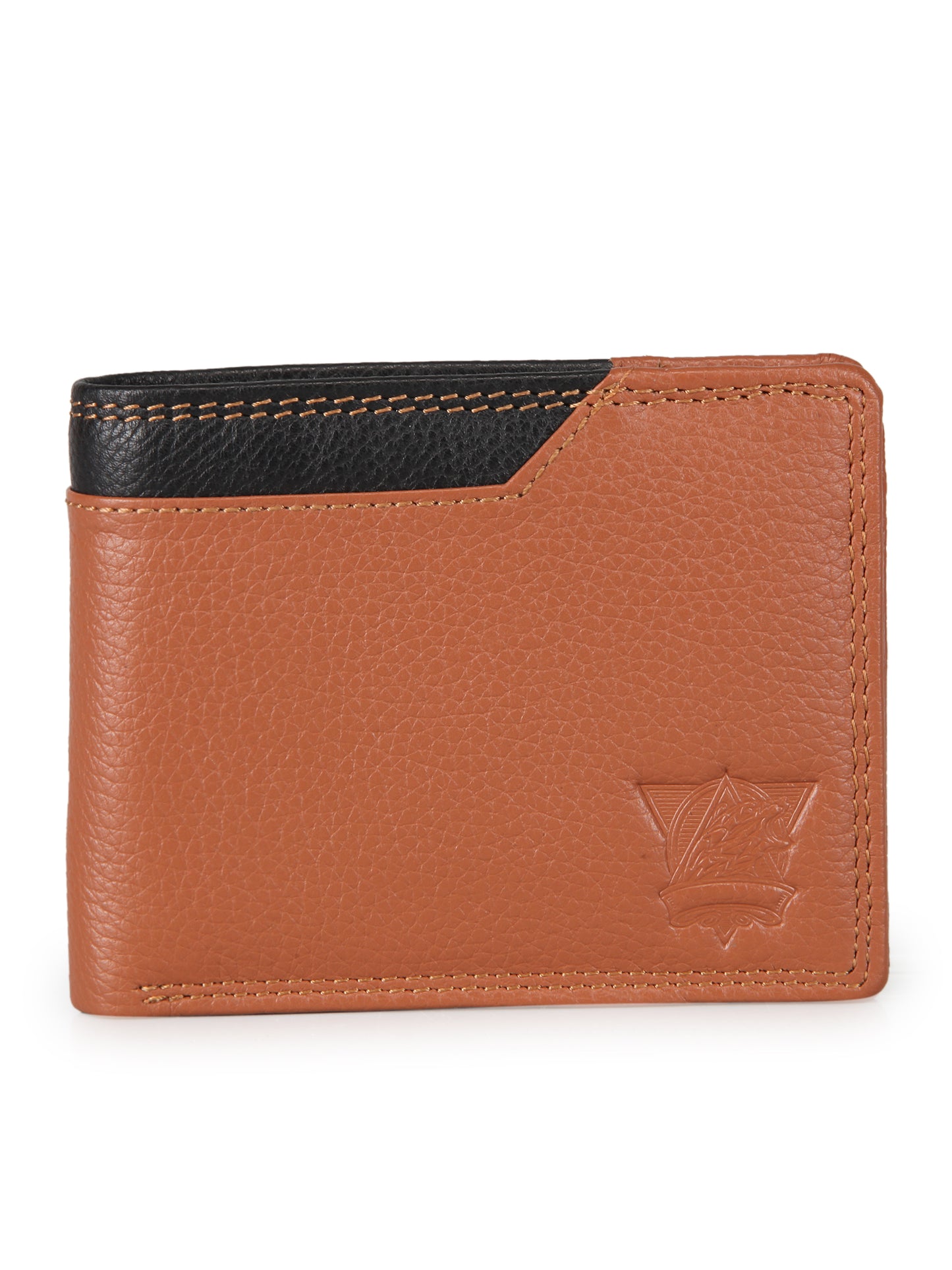 Genwayne Men's Leather Two Fold Wallet with RFID Blocking
