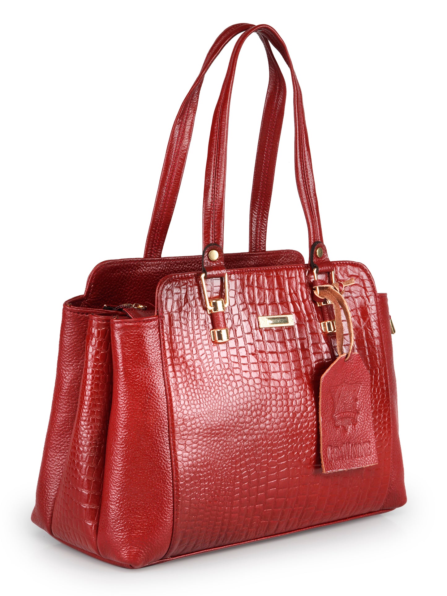 GENWAYNE Women's Leather Sling Bag, Cherry,LLSB244_CHRY