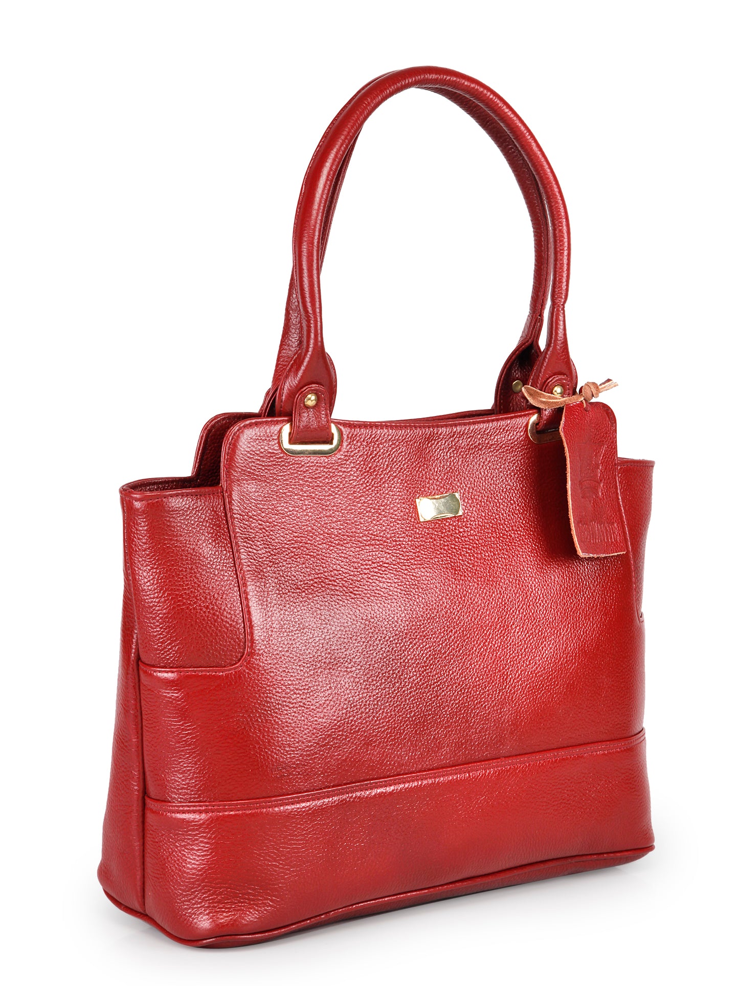 GENWAYNE Women's Leather Hand Bag, Cherry,LLSB248_CHRY