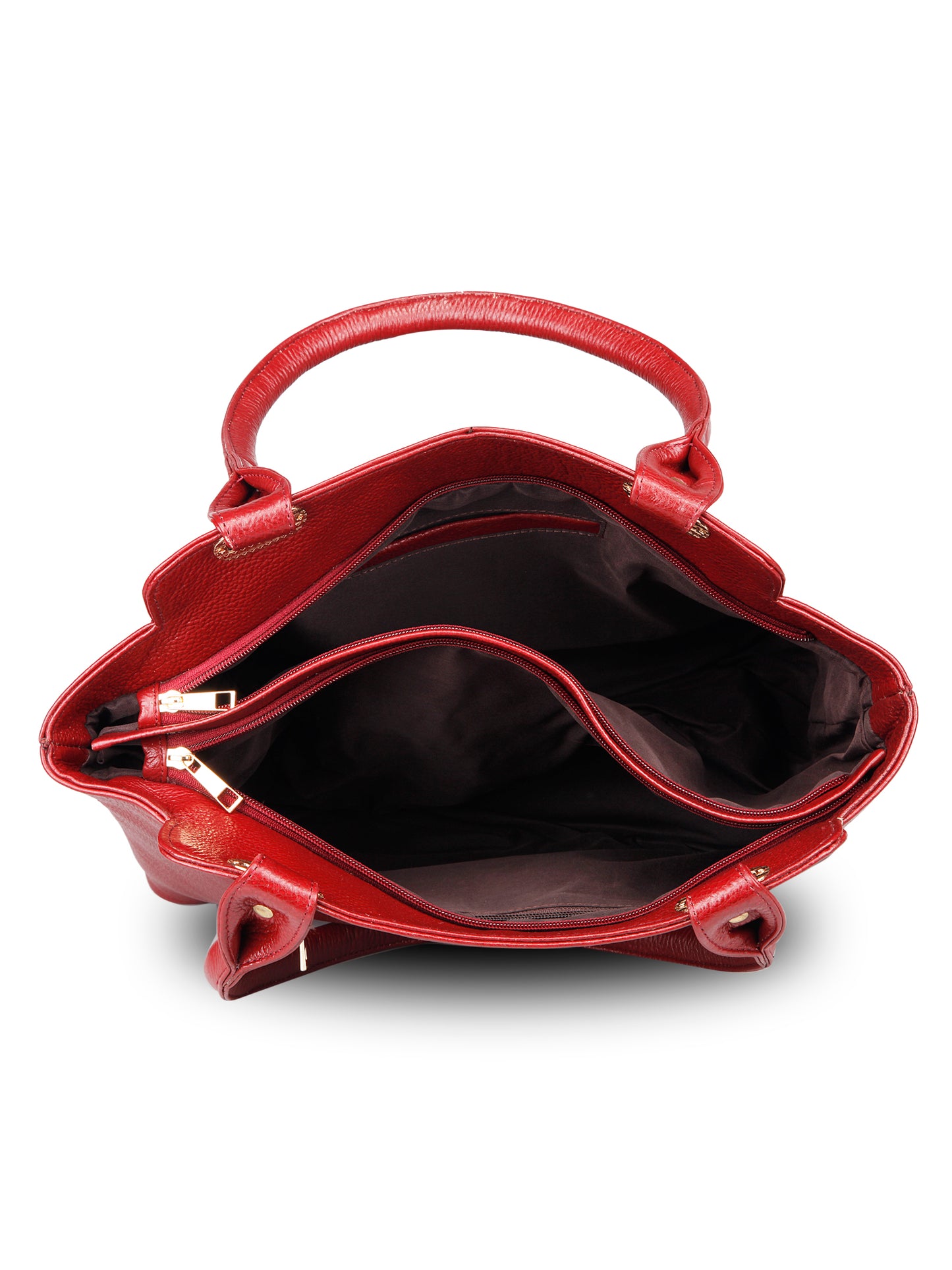 GENWAYNE Women's Leather Hand Bag, Cherry,LLSB248_CHRY