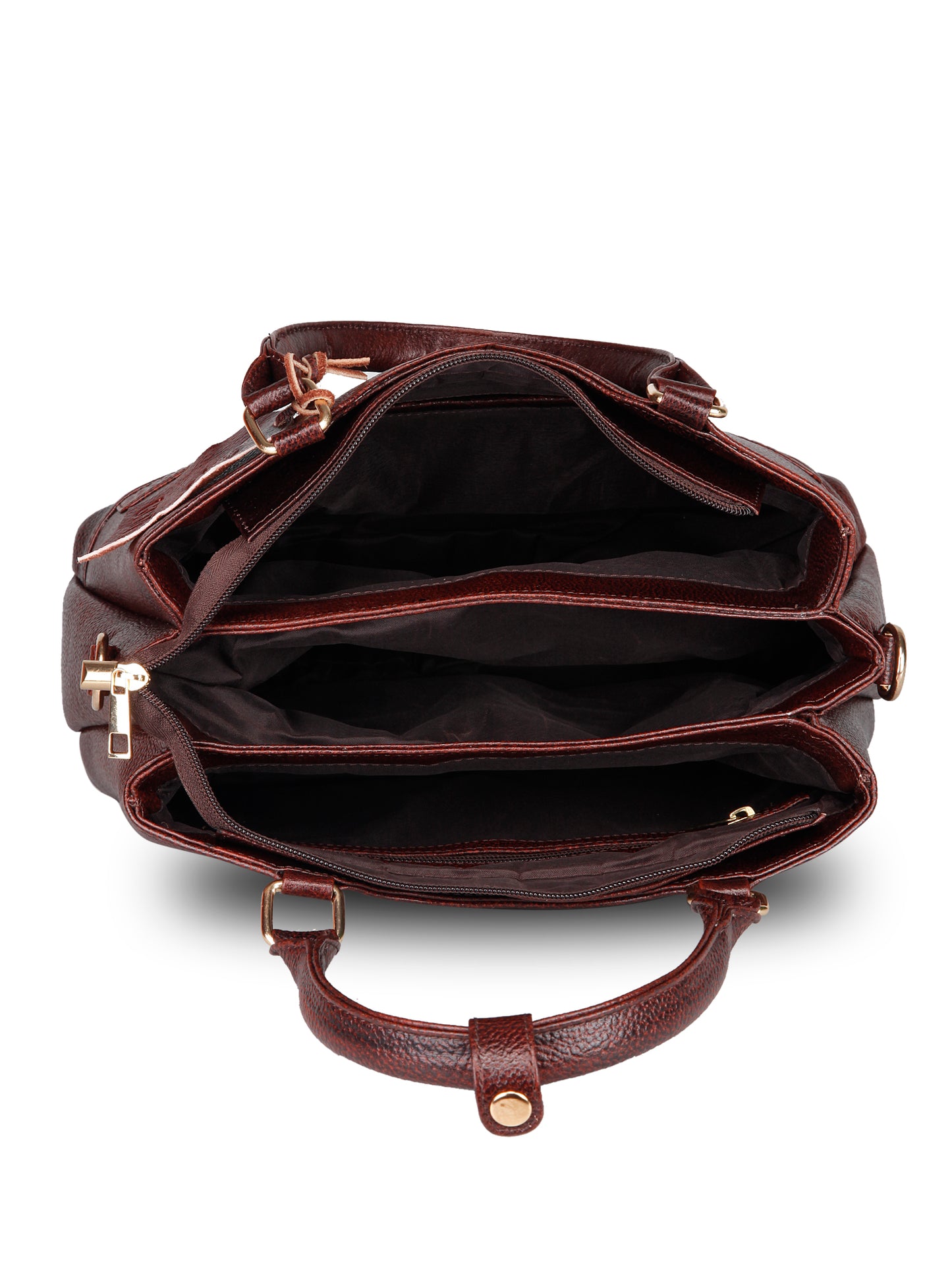 GENWAYNE Women's Leather Sling Bag, Brown,LLSB254_BRWN