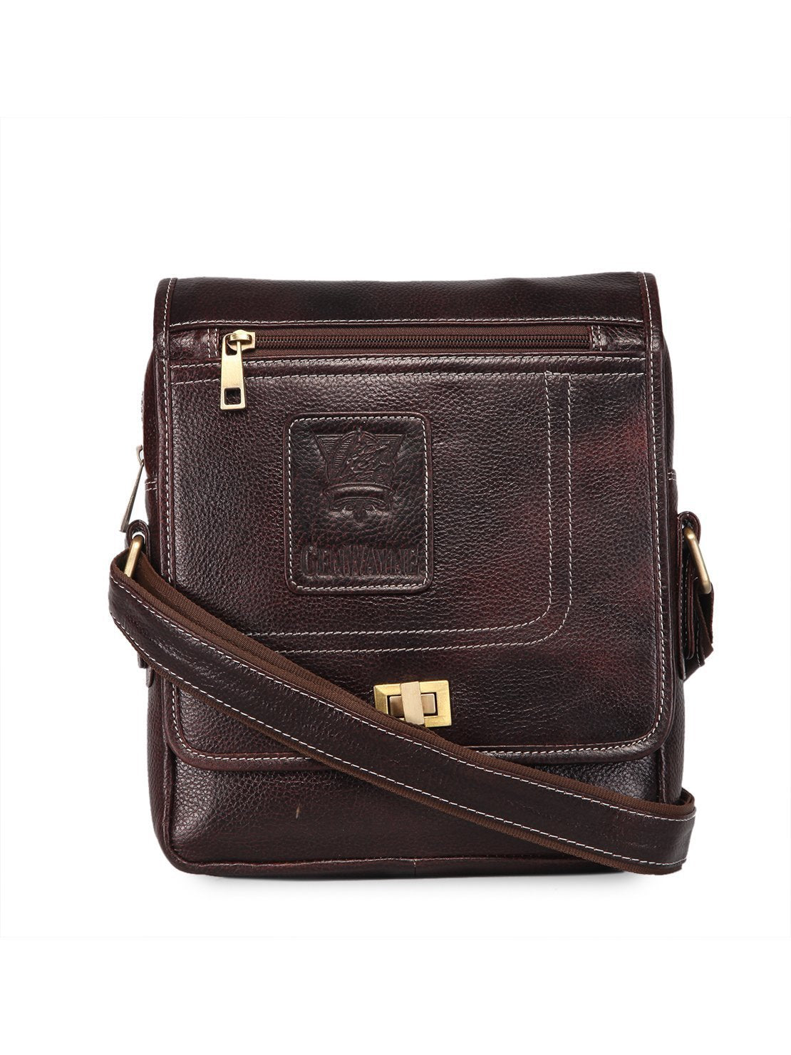 Men leather sling bag