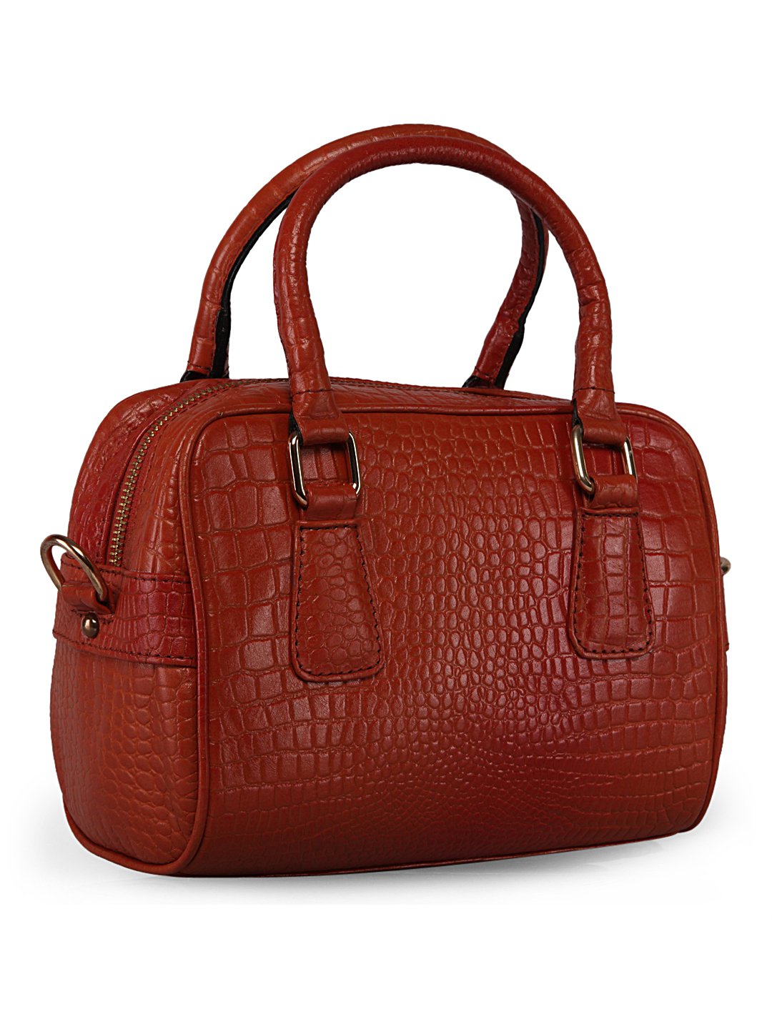 Women's leather handbag with sling strap