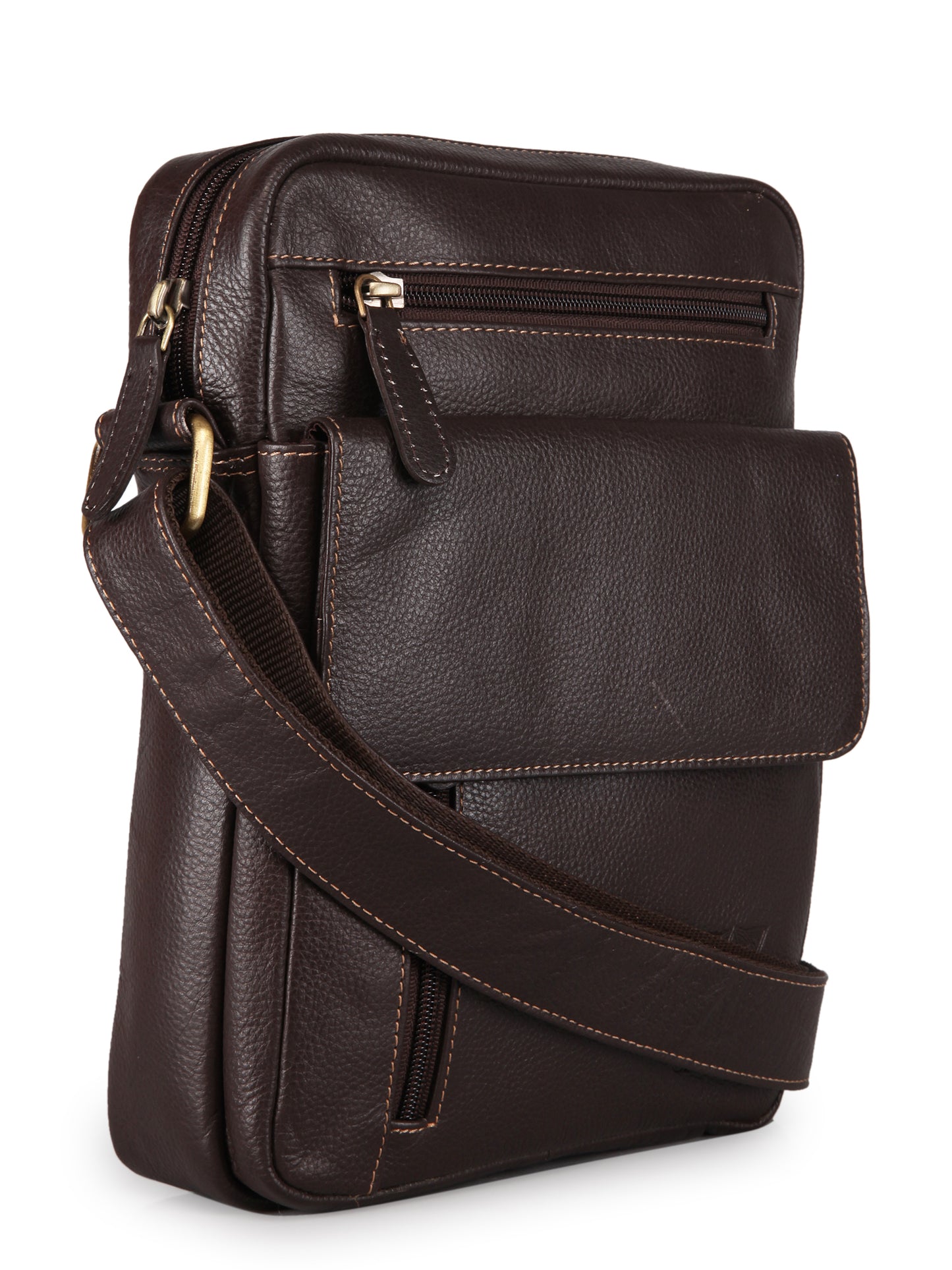 GENWAYNE Men's Leather Messenger Bag