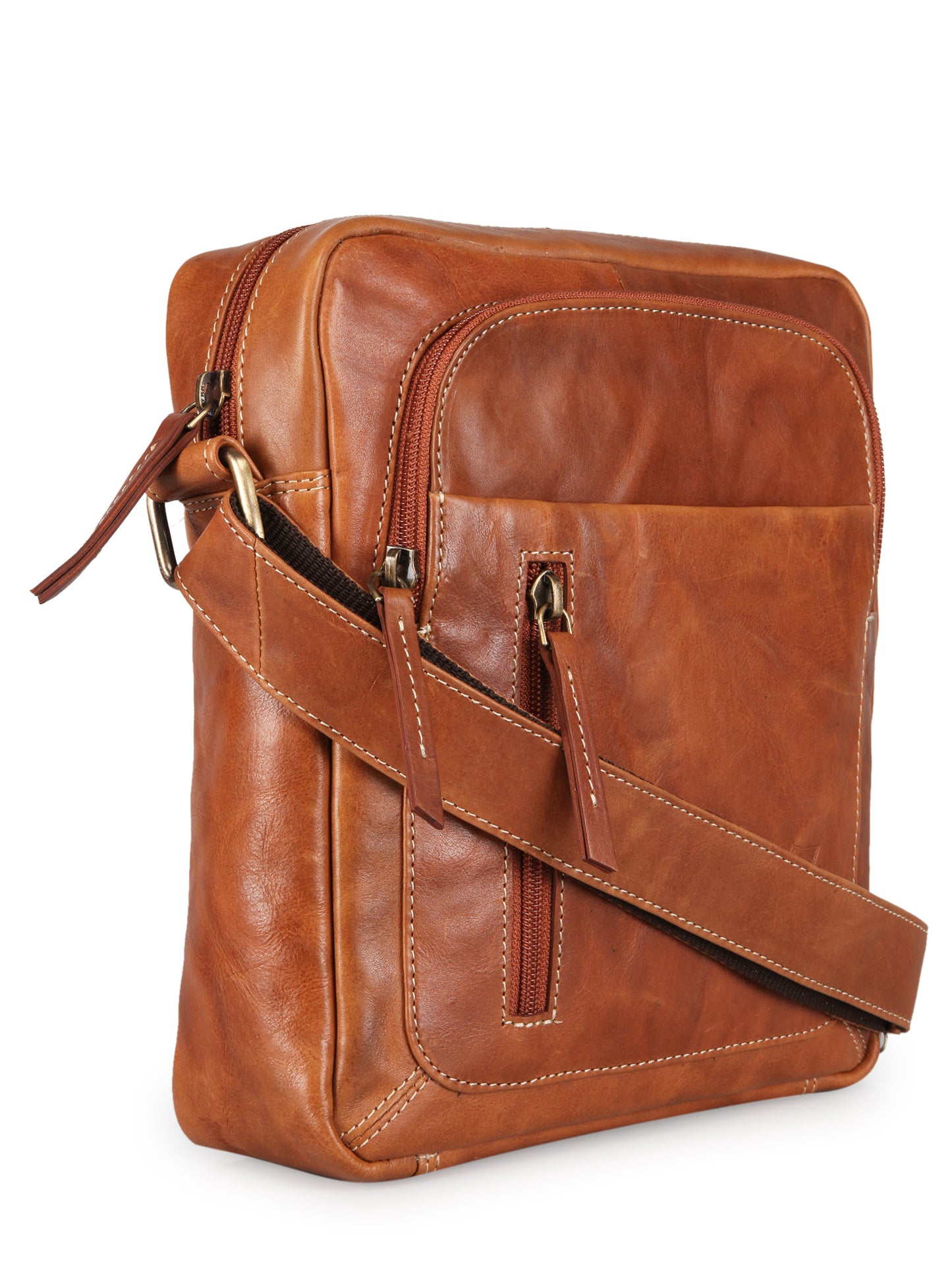 GENWAYNE Men's Leather Messenger Bag