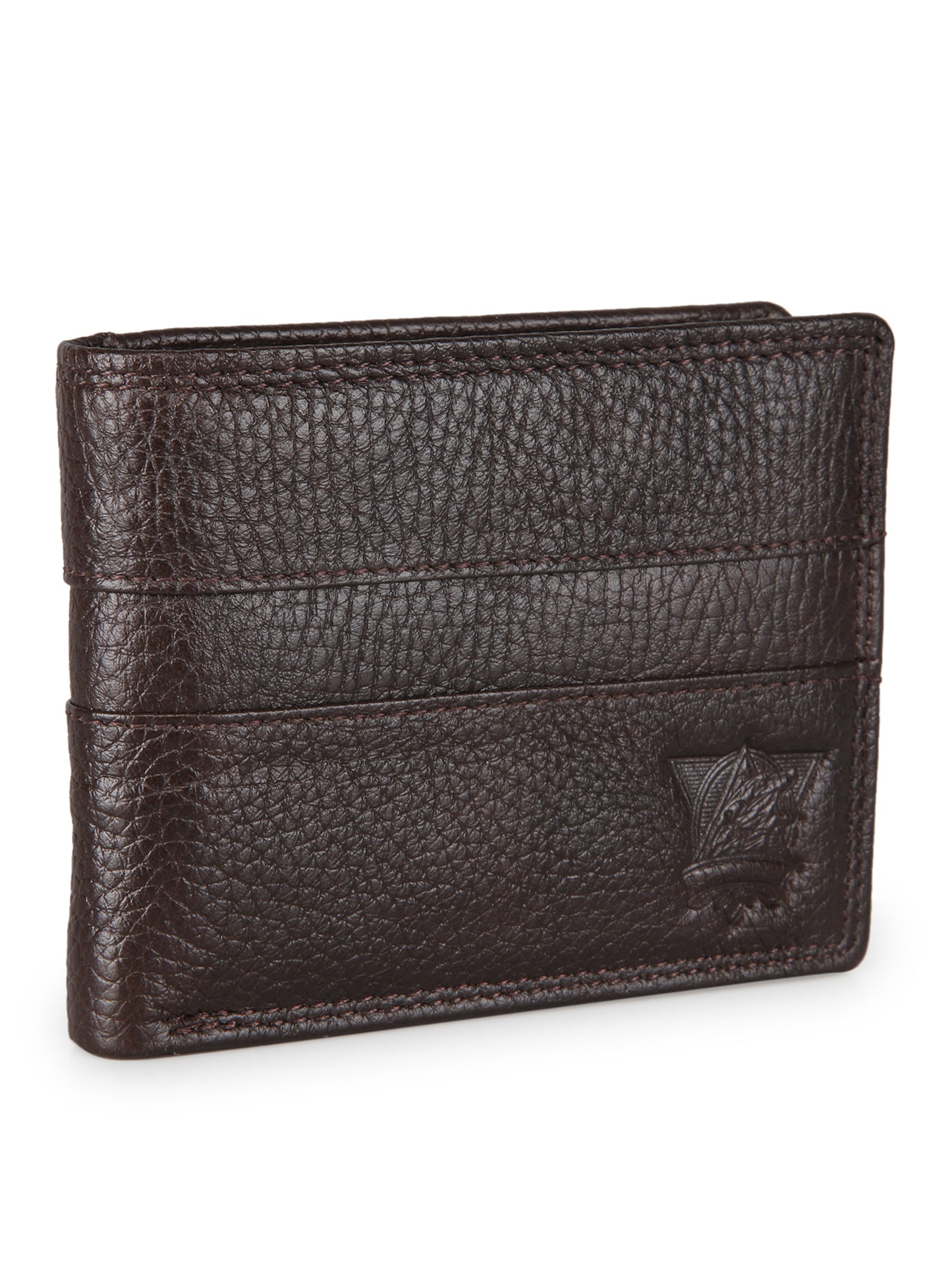 Genwayne Men's Leather Two Fold Wallet with RFID Blocking