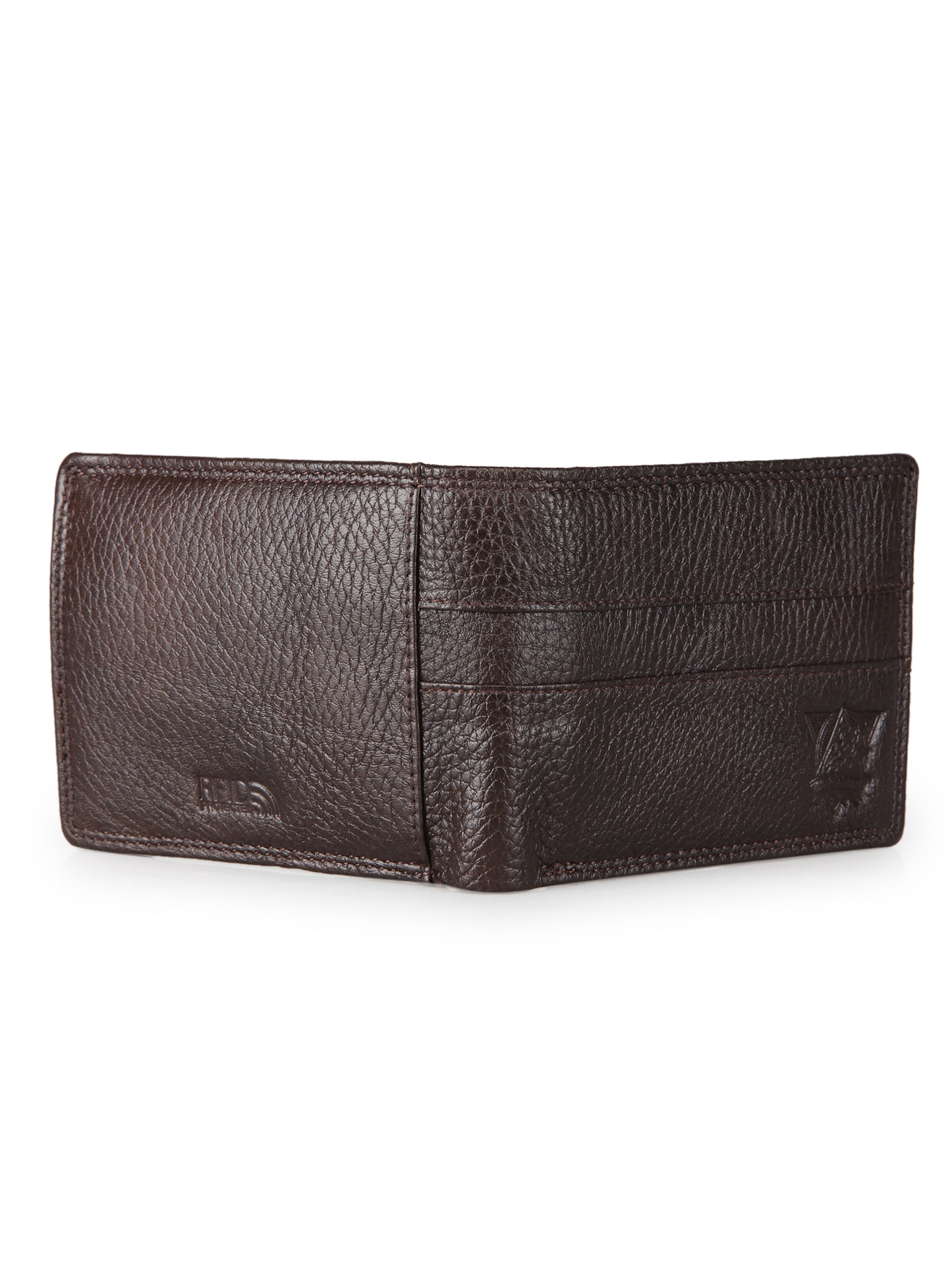 Genwayne Men's Leather Two Fold Wallet with RFID Blocking