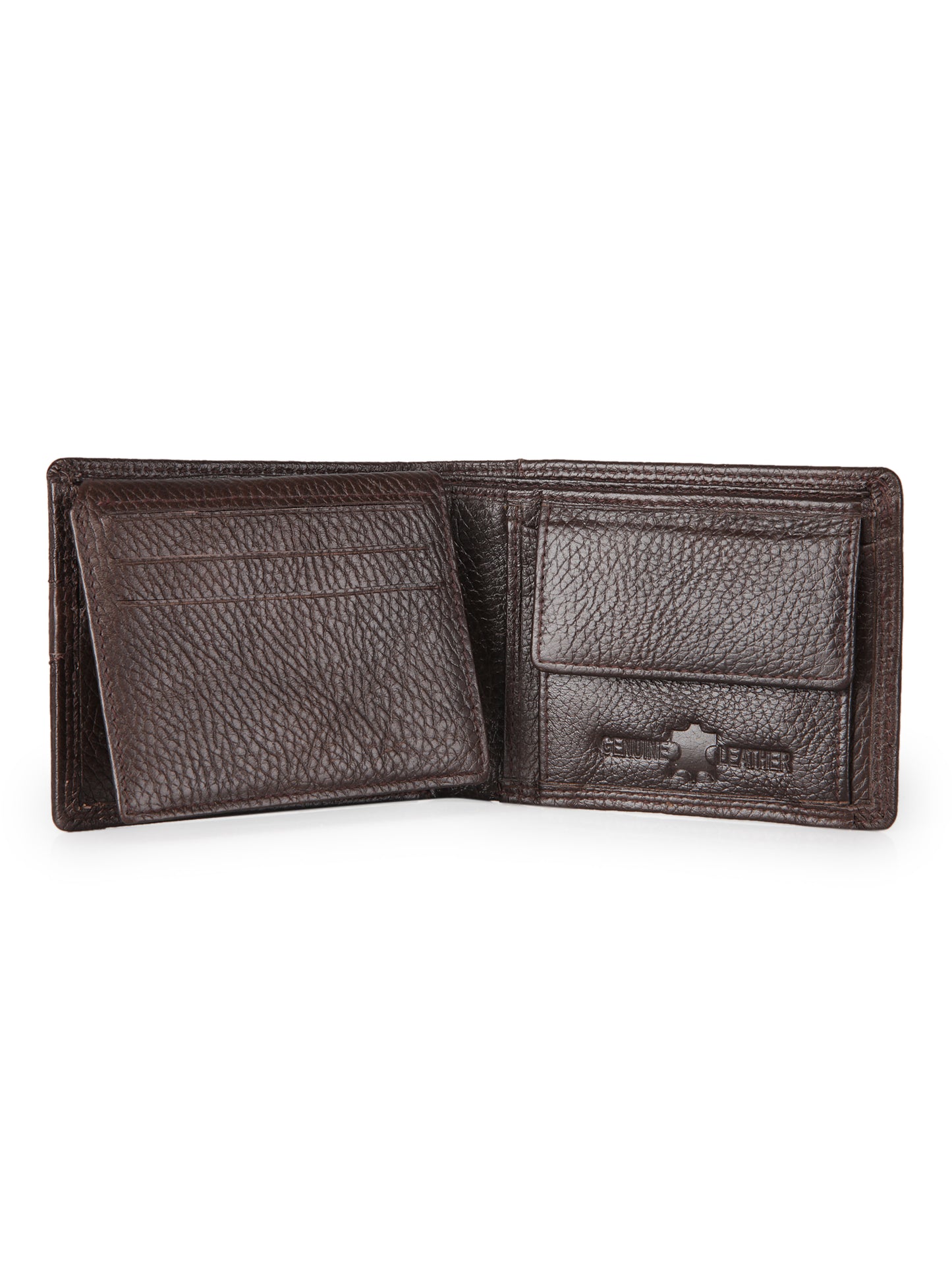 Genwayne Men's Leather Two Fold Wallet with RFID Blocking