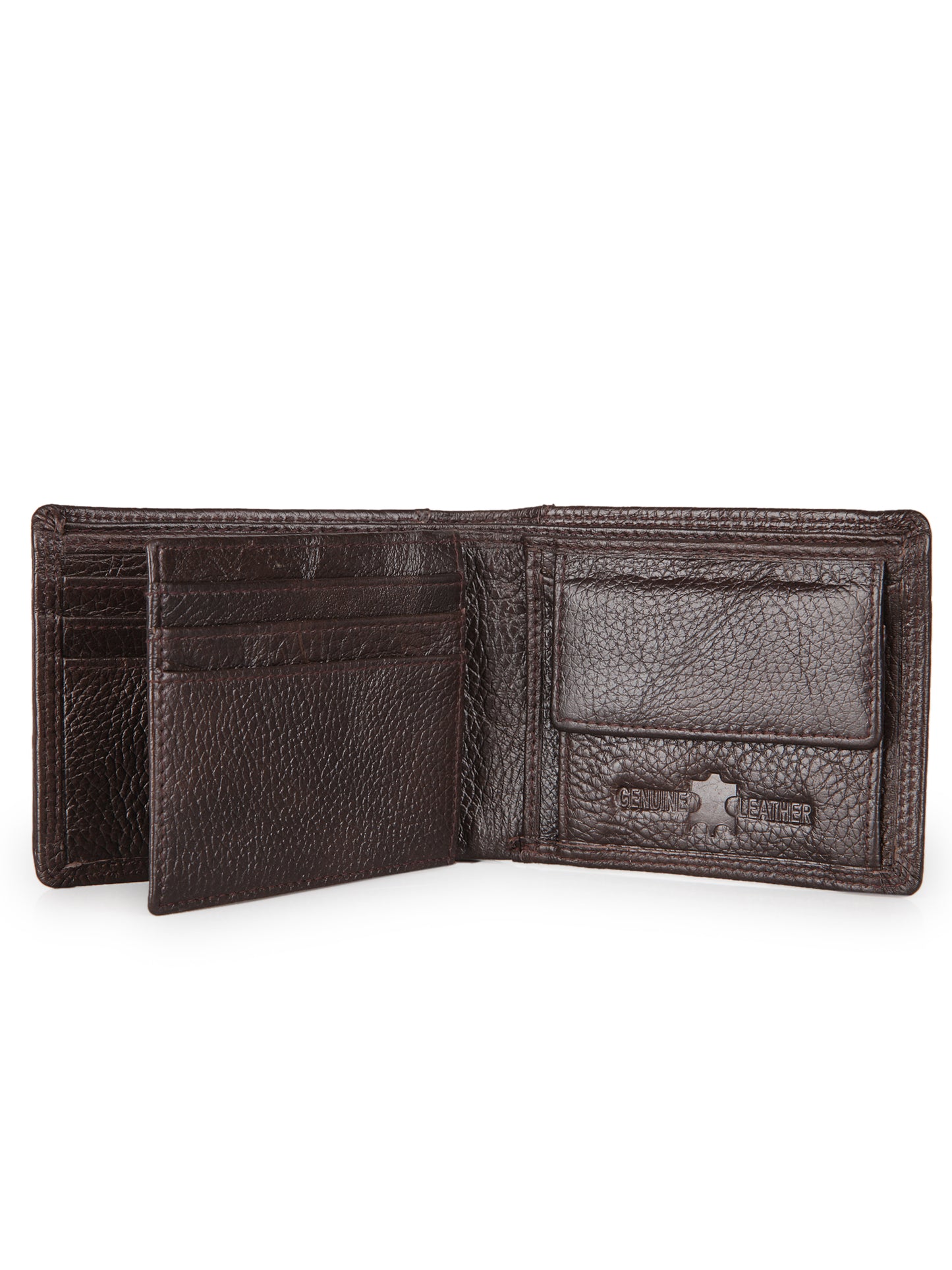 Genwayne Men's Leather Two Fold Wallet with RFID Blocking