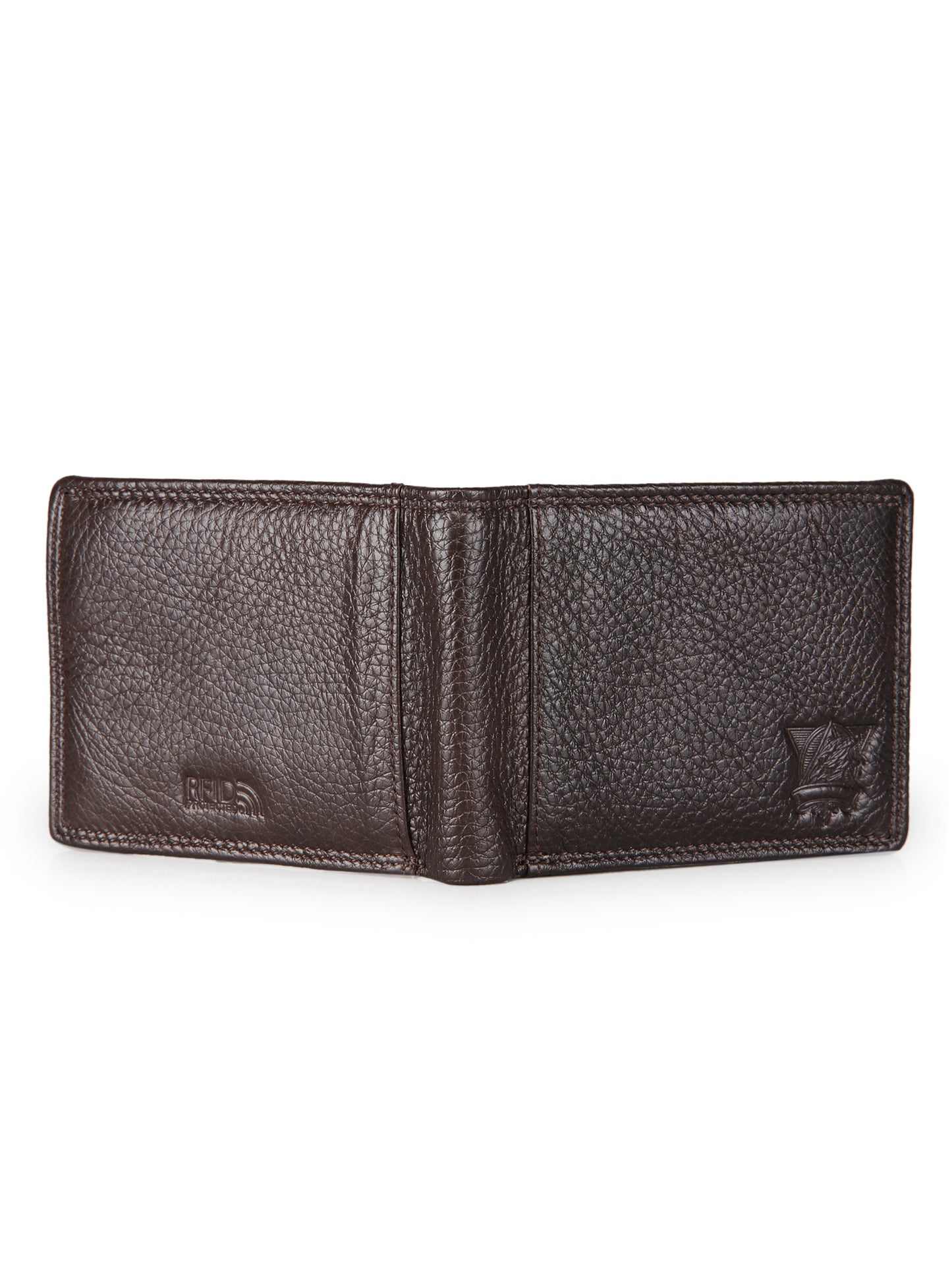 Genwayne Men's Leather Two Fold Wallet with RFID Blocking