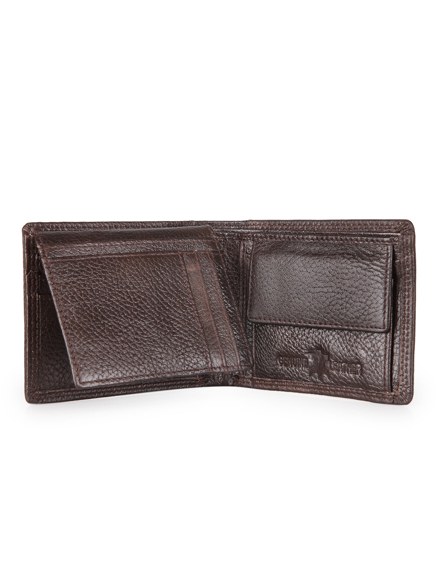 Genwayne Men's Leather Two Fold Wallet with RFID Blocking