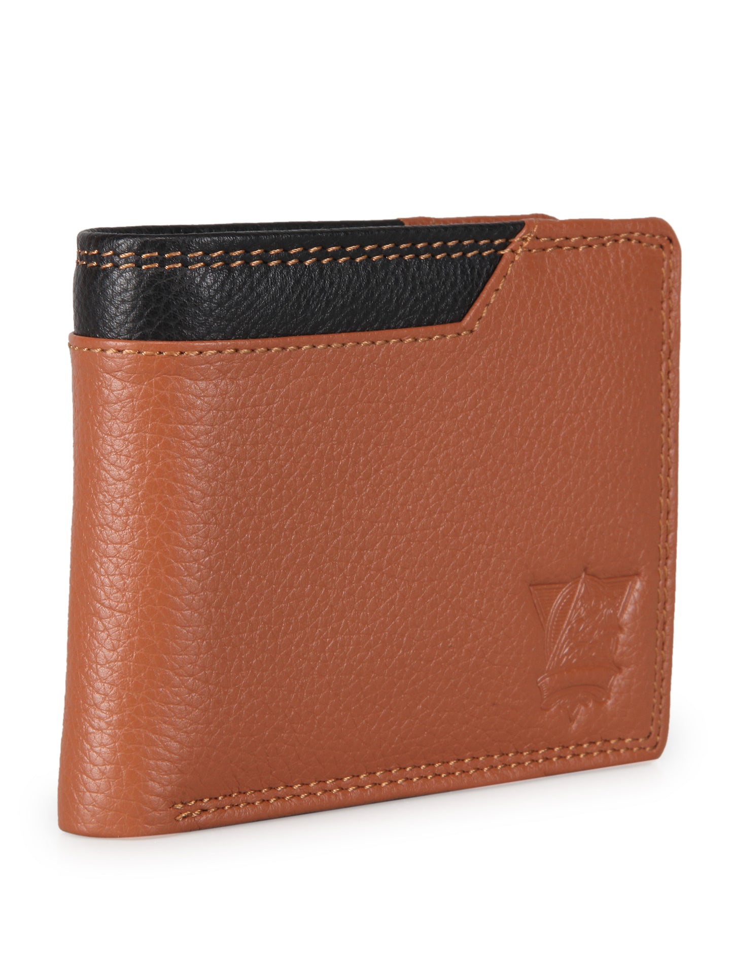 Genwayne Men's Leather Two Fold Wallet with RFID Blocking