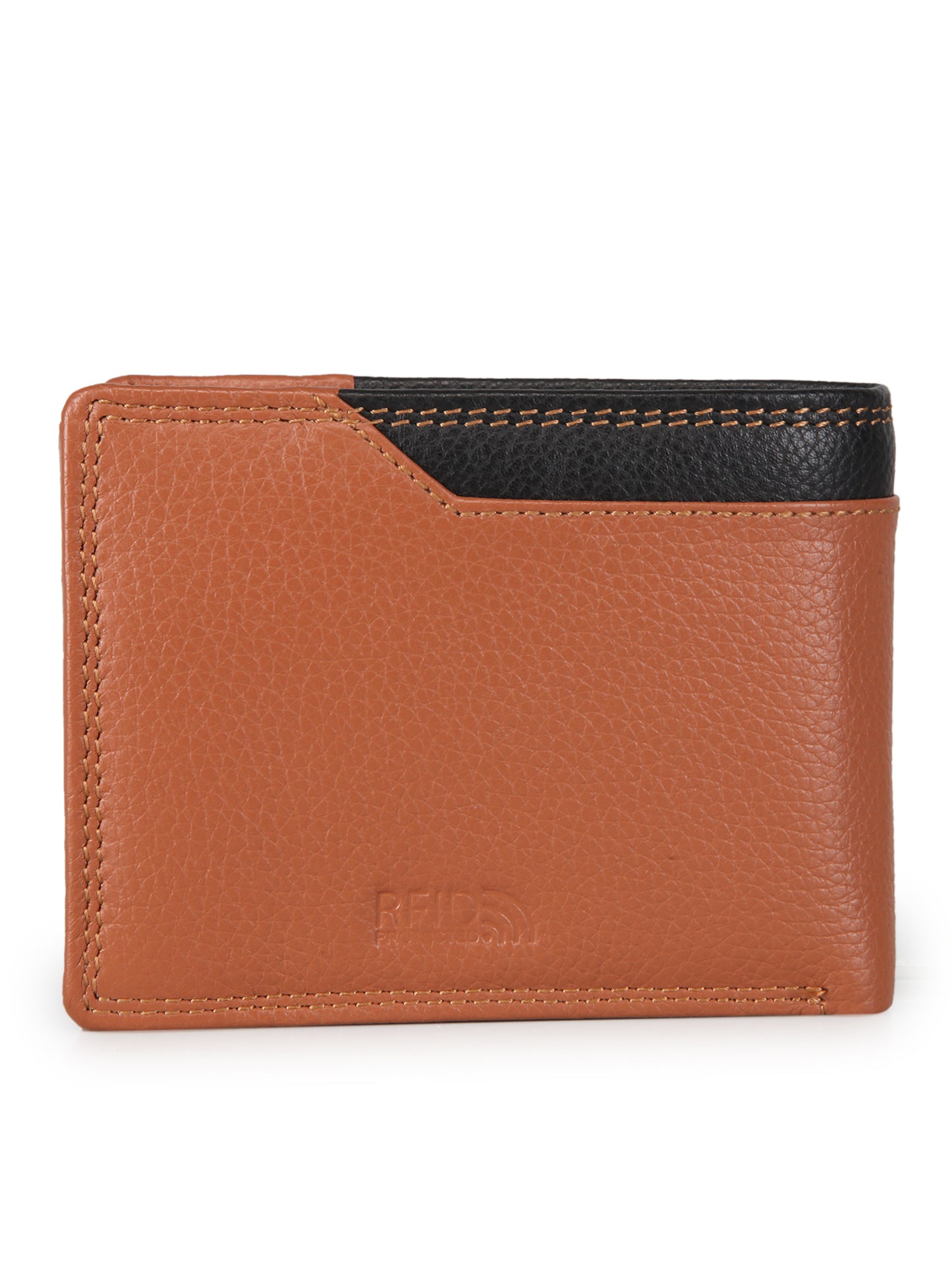 Genwayne Men's Leather Two Fold Wallet with RFID Blocking