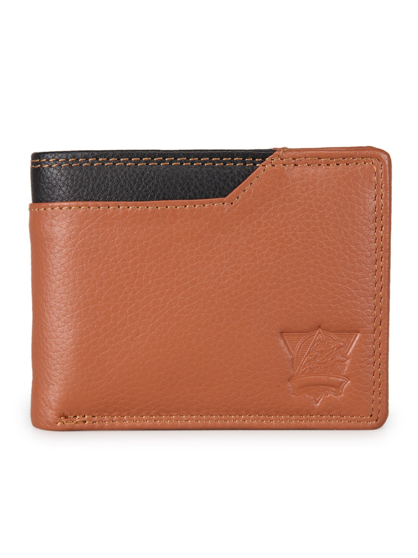 Genwayne Men's Leather Two Fold Wallet with RFID Blocking