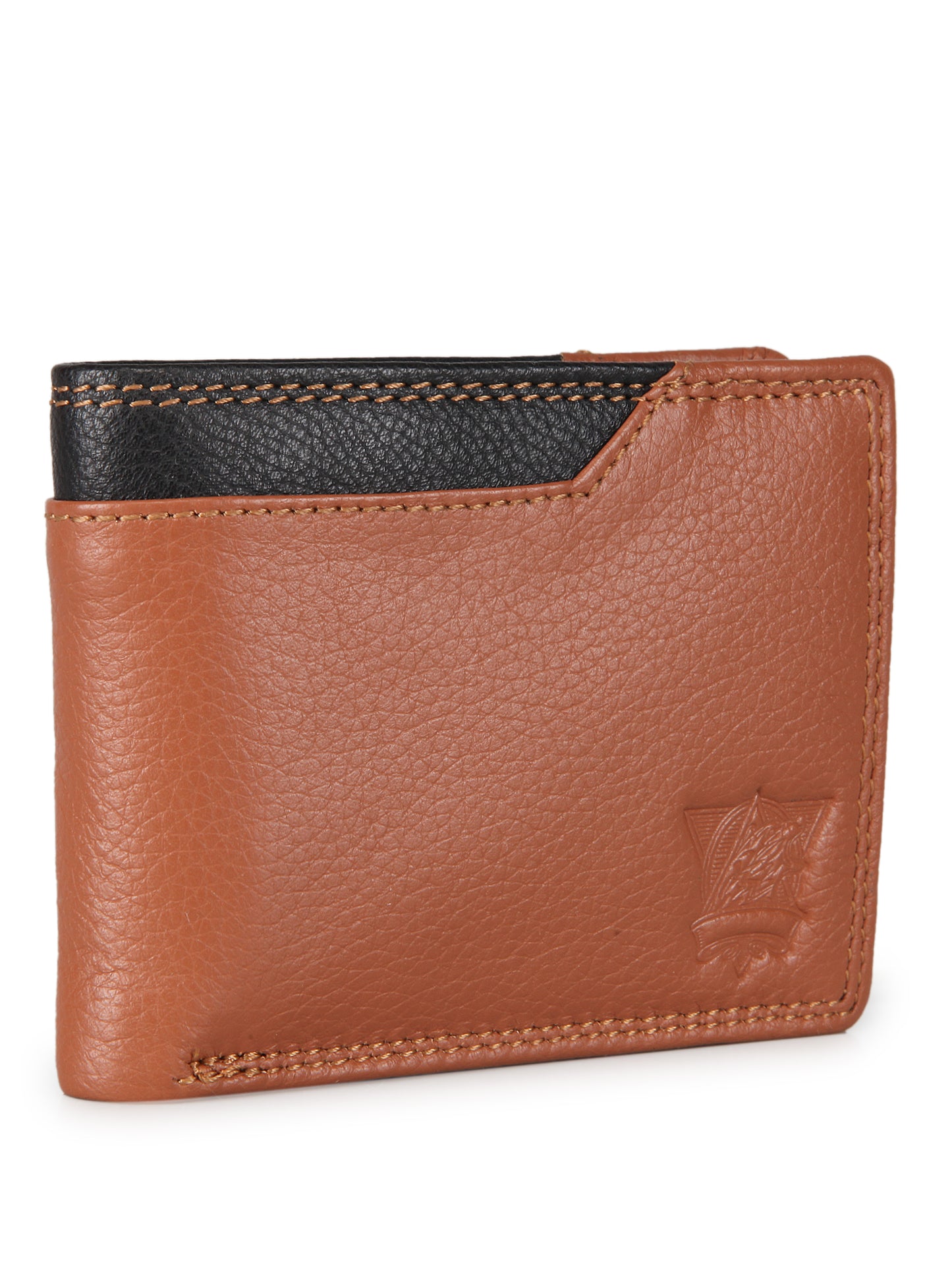 Genwayne Men's Leather Two Fold Wallet with RFID Blocking