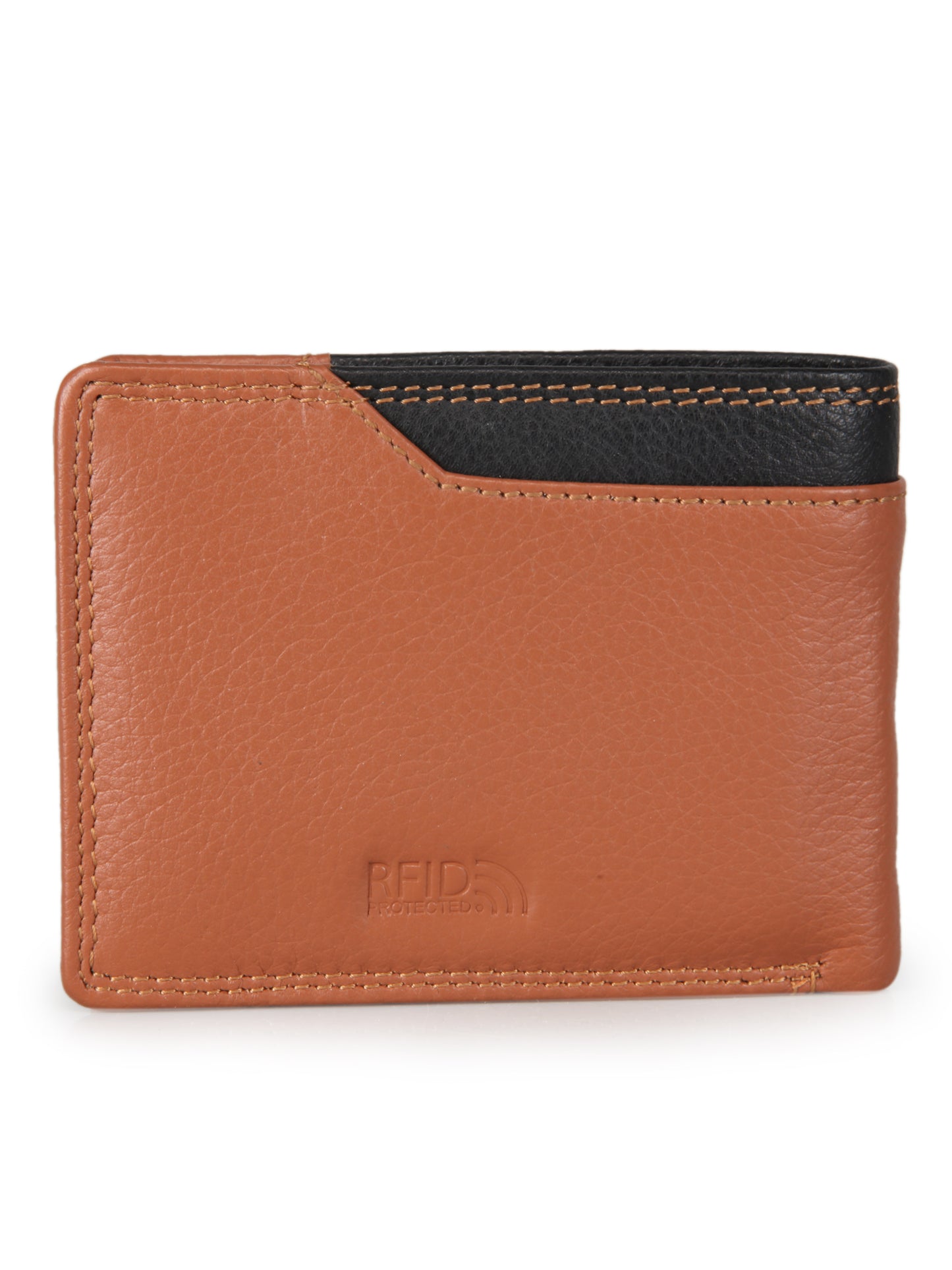 Genwayne Men's Leather Two Fold Wallet with RFID Blocking