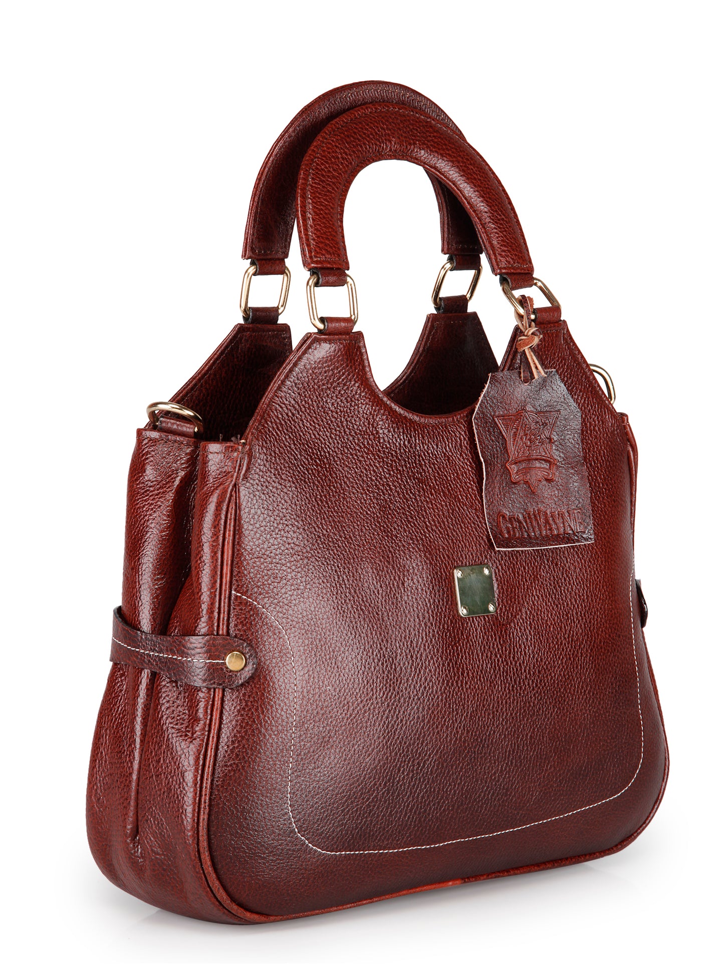 GENWAYNE Women's Leather Sling Bag, Brown,LLSB245_BRWN