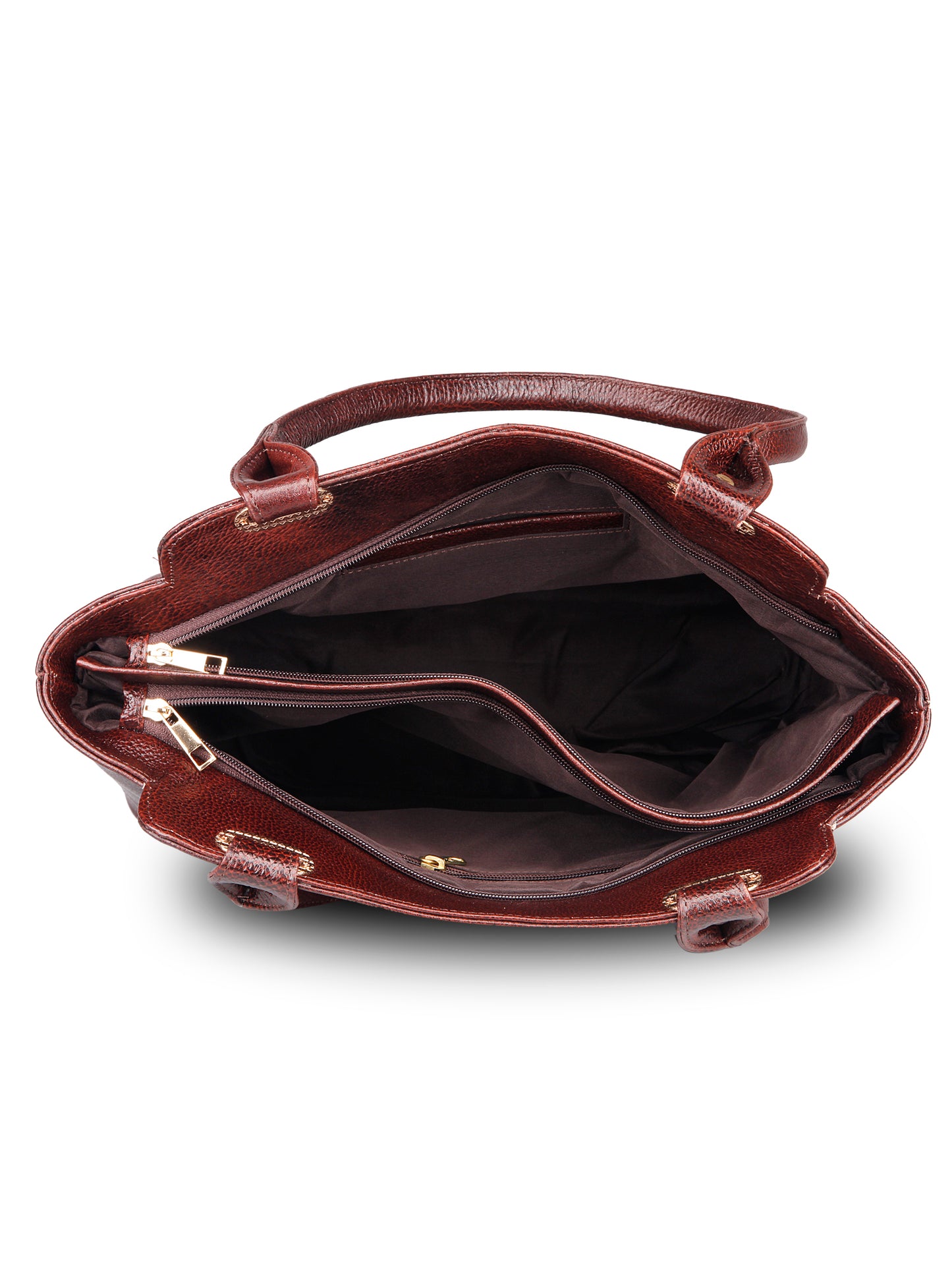 GENWAYNE-Women's-Brown-Leather-Hand-Bag