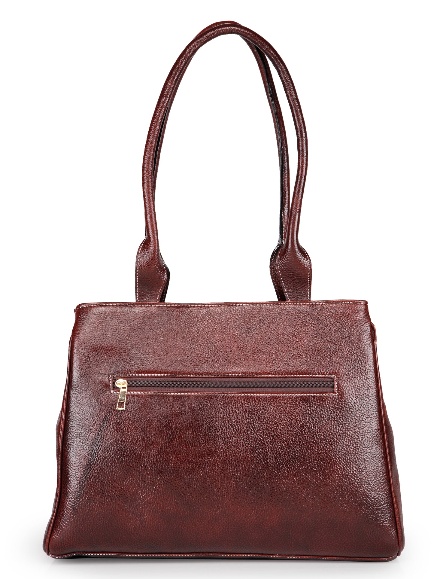 GENWAYNE Women's Leather Hand Bag, Brown,LLSB252_BRWN