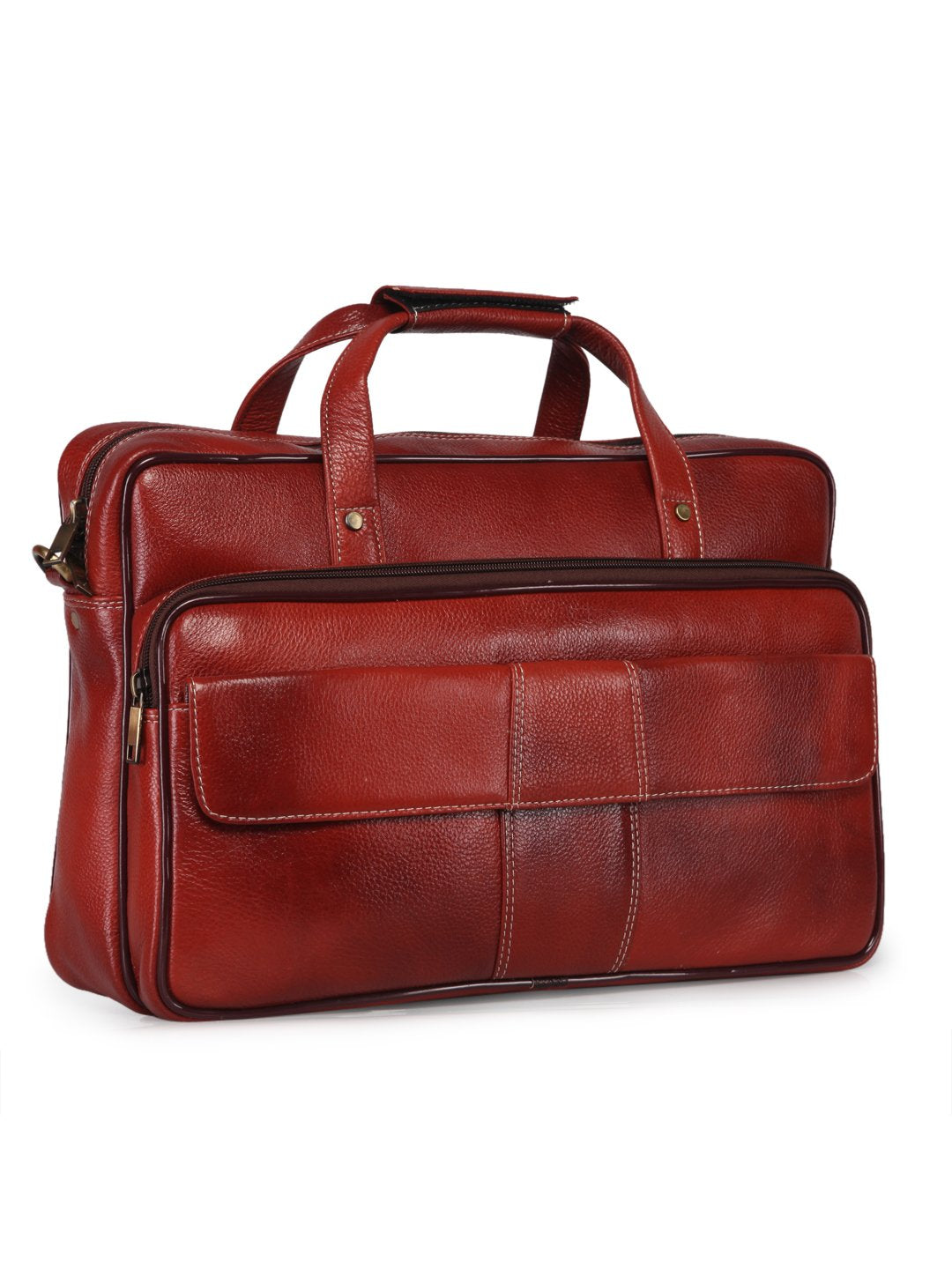 Leather men?s formal office laptop messenger bag