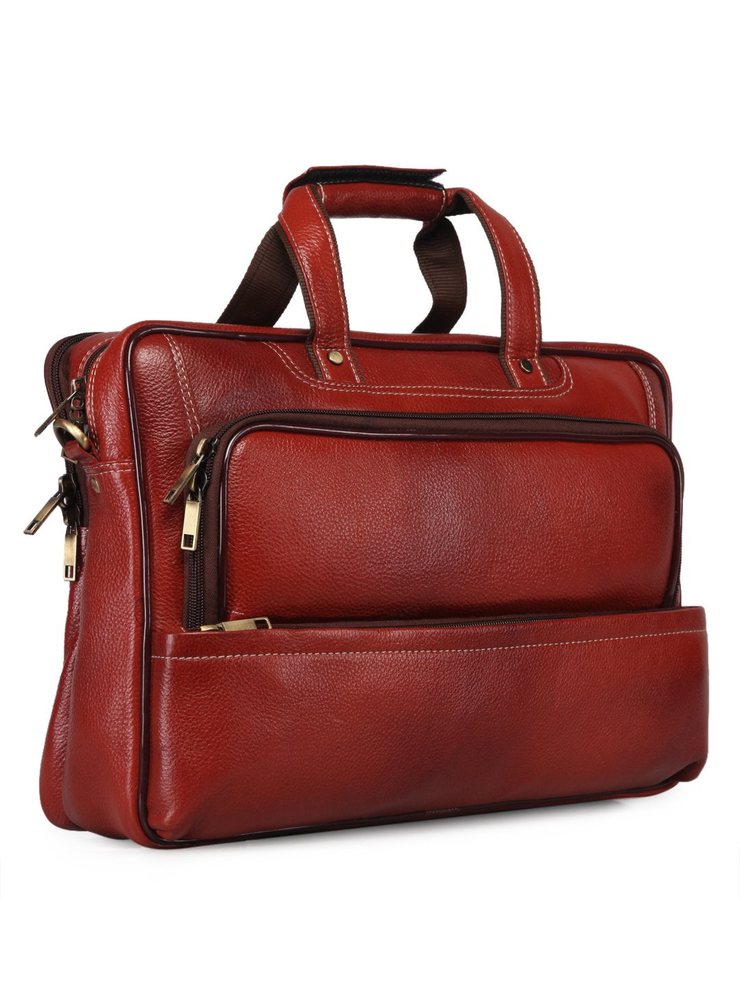 Leather men?s formal office laptop messenger bag