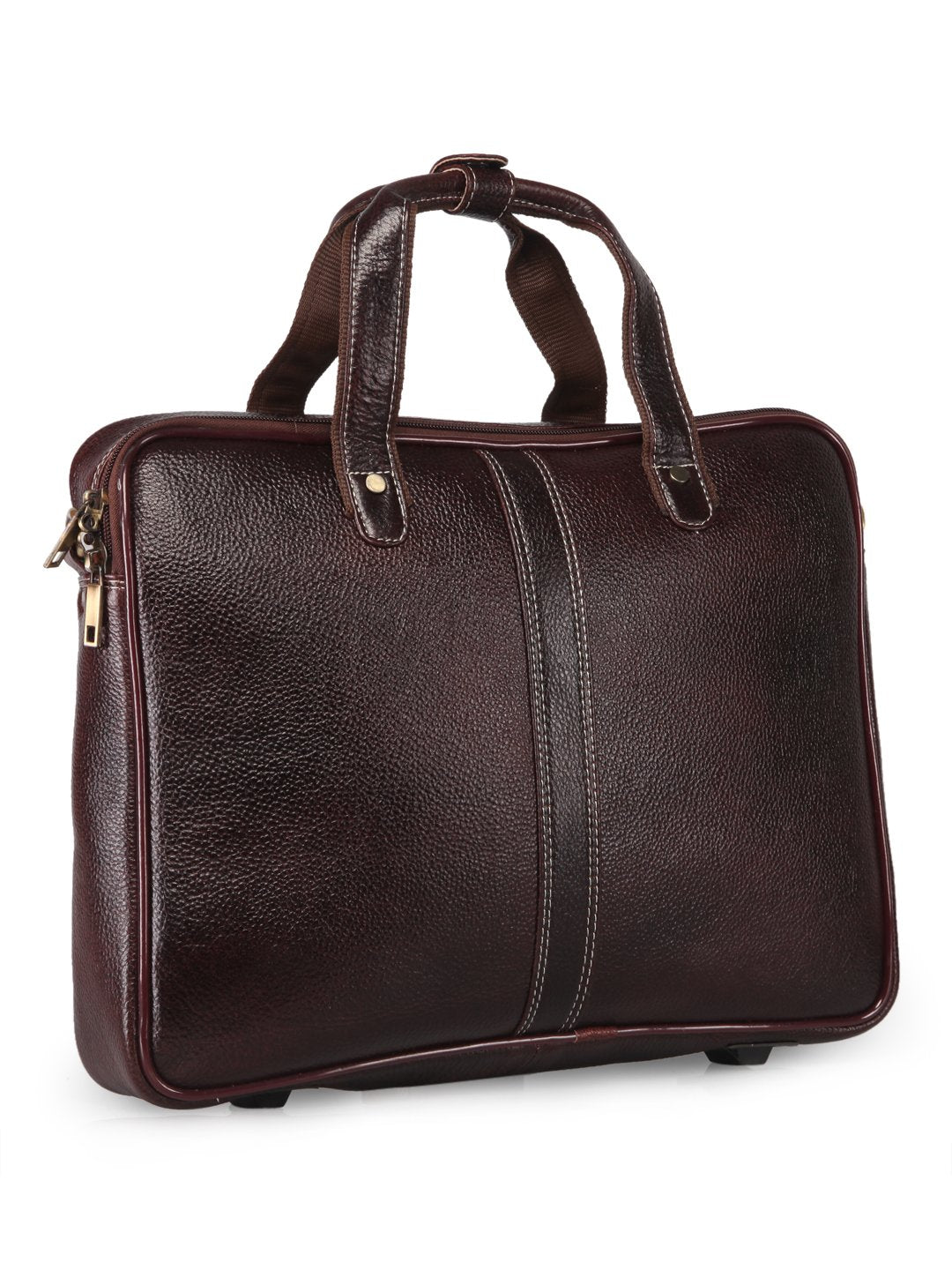 Leather men?s formal office laptop messenger bag