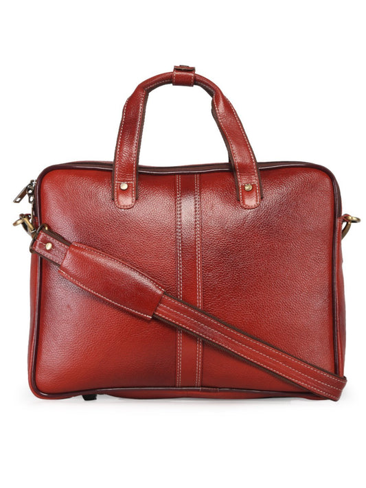 Leather men?s formal office laptop messenger bag